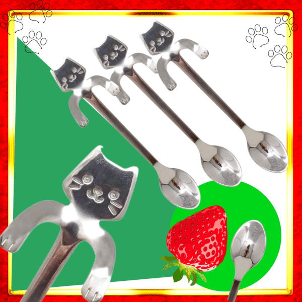 cat coffee spoon